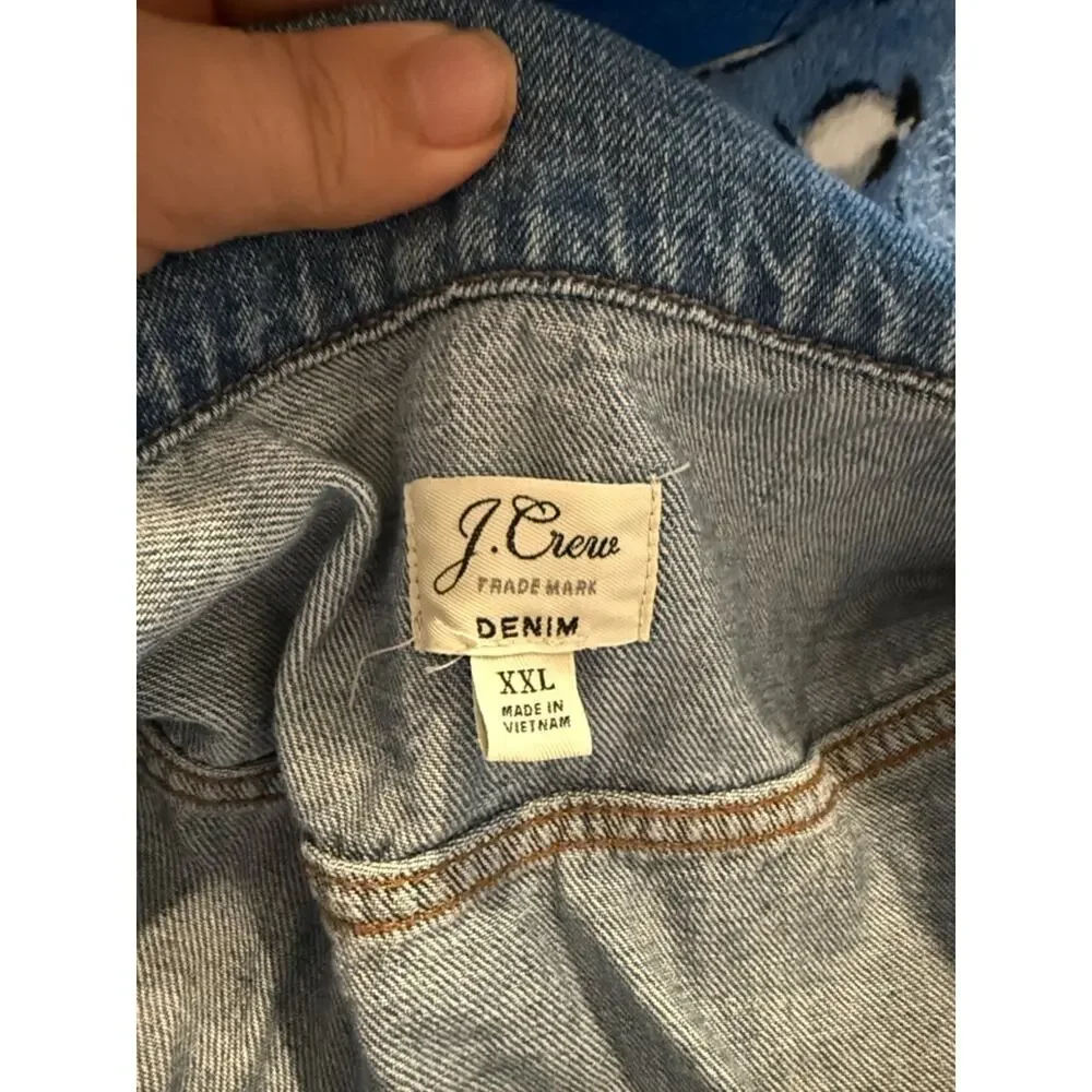 J. CREW denim classic coastal cowgirl light weight women plus jean jacket 2X